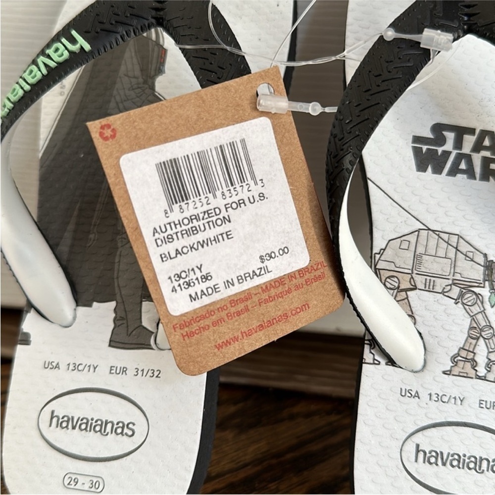 Havaianas Disney Star Wars Darth Vader Flip Flops Kids 13C/1Y - Picture 3 of 3